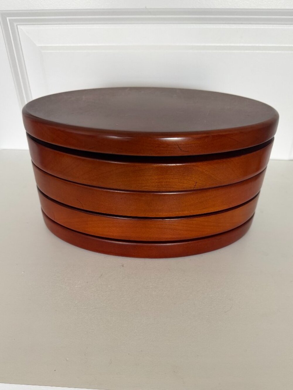 Wood Tiered Jewelry Box - Cherry